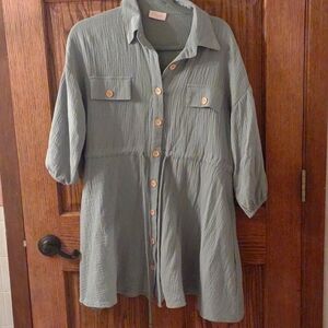 Sage Green Short Dress